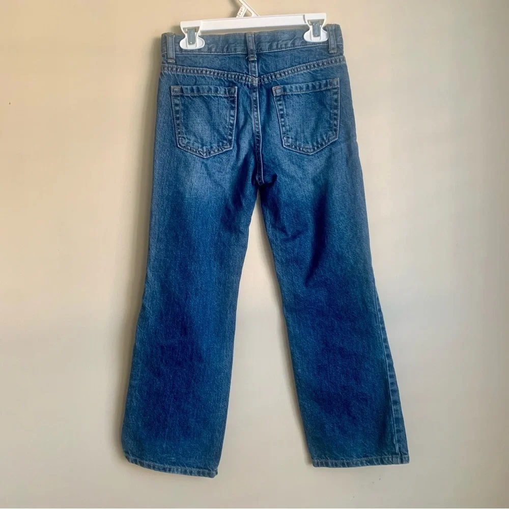 Old Navy boot cut Blue Denim Jeans with adjustable waist size 7 regular